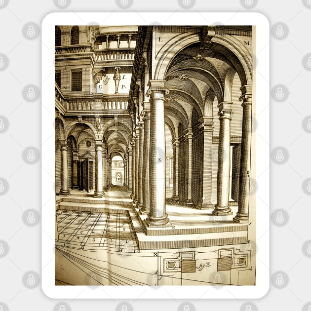 Architectural 2 Antique Engraving Sticker by chilangopride